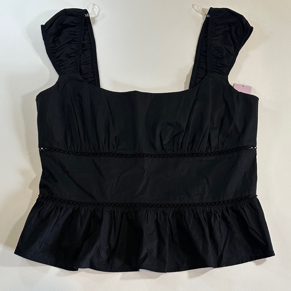 Wild Fable Women's Cap Sleeve Squareneck Peplum Top NWT Size XXL